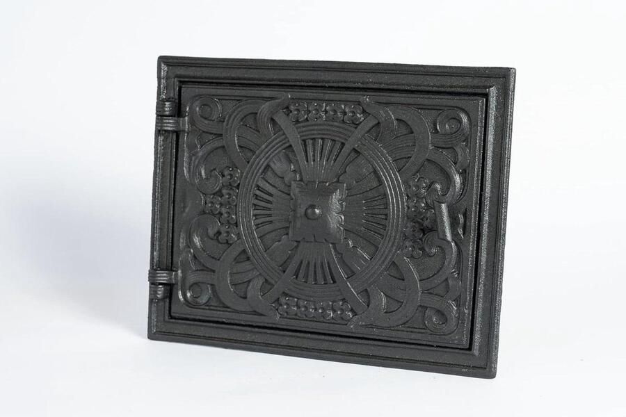 Gietijzeren Ovendeur Broodoven Deur Pizzaoven Oven Temperatuur Regelen Met Handvat 25.7 x 32.5 cm Zwart