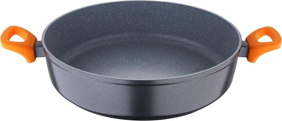 Gietijzeren Paella Pan Forged Aluminium Met Antiaanbaklaag Geschikt Voor Alle Warmtebronnen