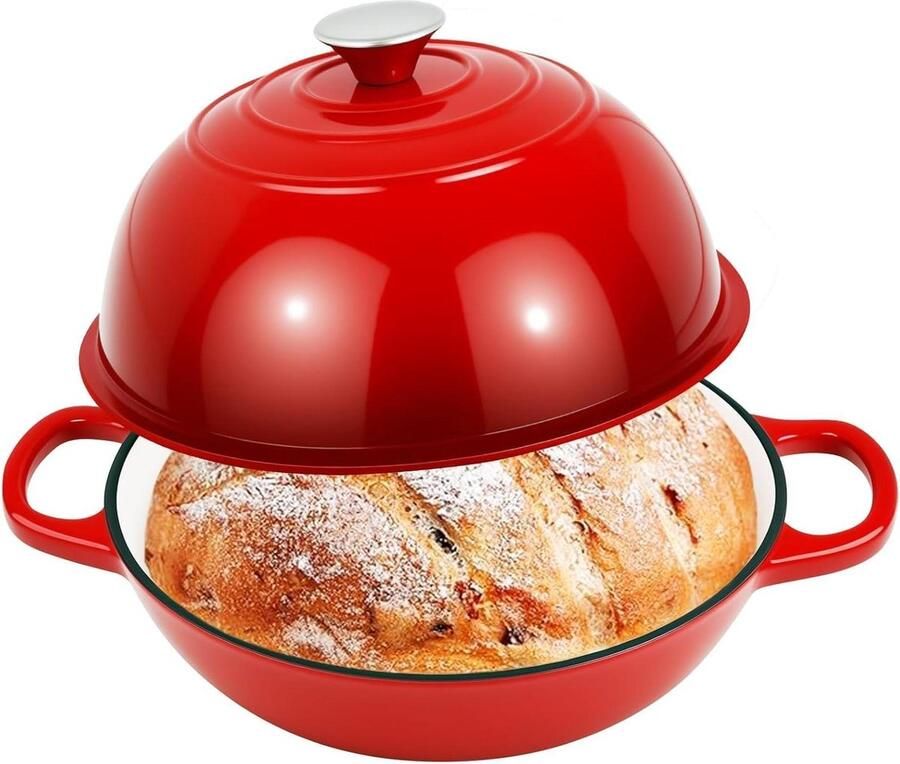 Gietijzeren Pan Braadpan Brood Bakken Ovenbestendig 57 Liter Zwart