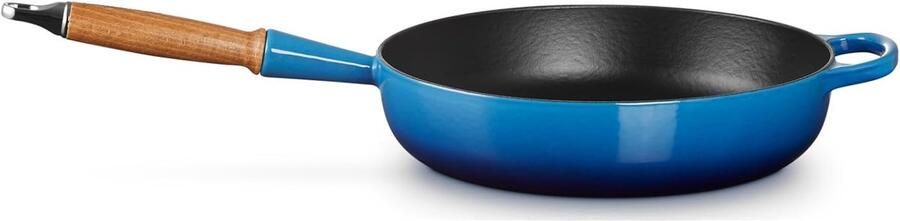 Gietijzeren Pan Braadpan Casserole Dagelijks Koken Houten Handvat 28 cm Azul