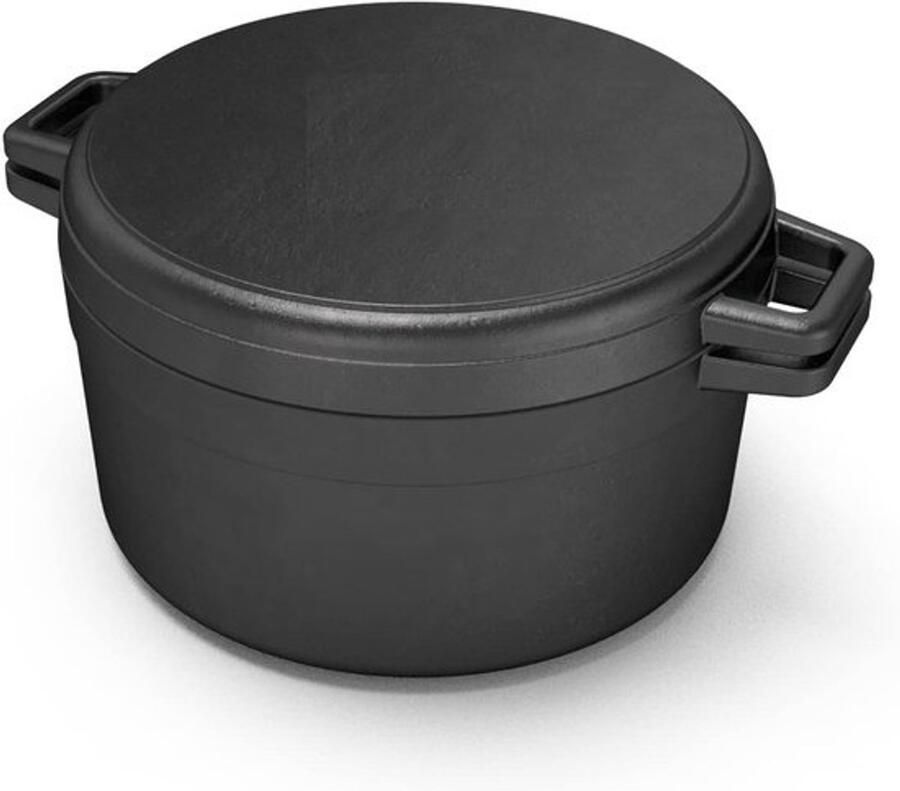 Gietijzeren Pan Braadpan Grillplaat Buiten Koken Veelzijdig Gebruik Large Formaat Zwart