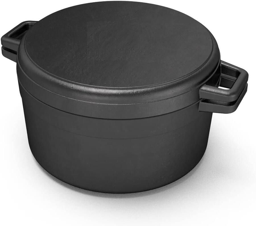 Gietijzeren Pan Braadpan Grillplaat Buiten Koken Veelzijdig Gebruik Large Formaat Zwart
