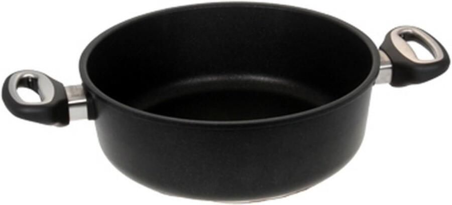 Gietijzeren pan Braadpan Koken op inductie Handgegoten aluminium Ø 20 cm Zwart