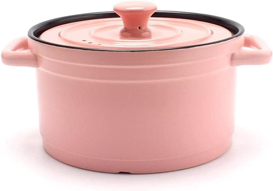 Gietijzeren pan Braadpan met deksel Langzaam koken Gelijkmatige warmteverdeling 3L tot 5L Zwart