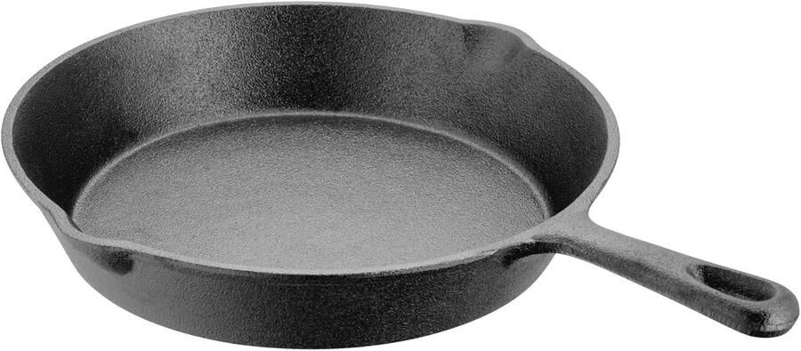 Gietijzeren pan braadpan zwart 24 cm