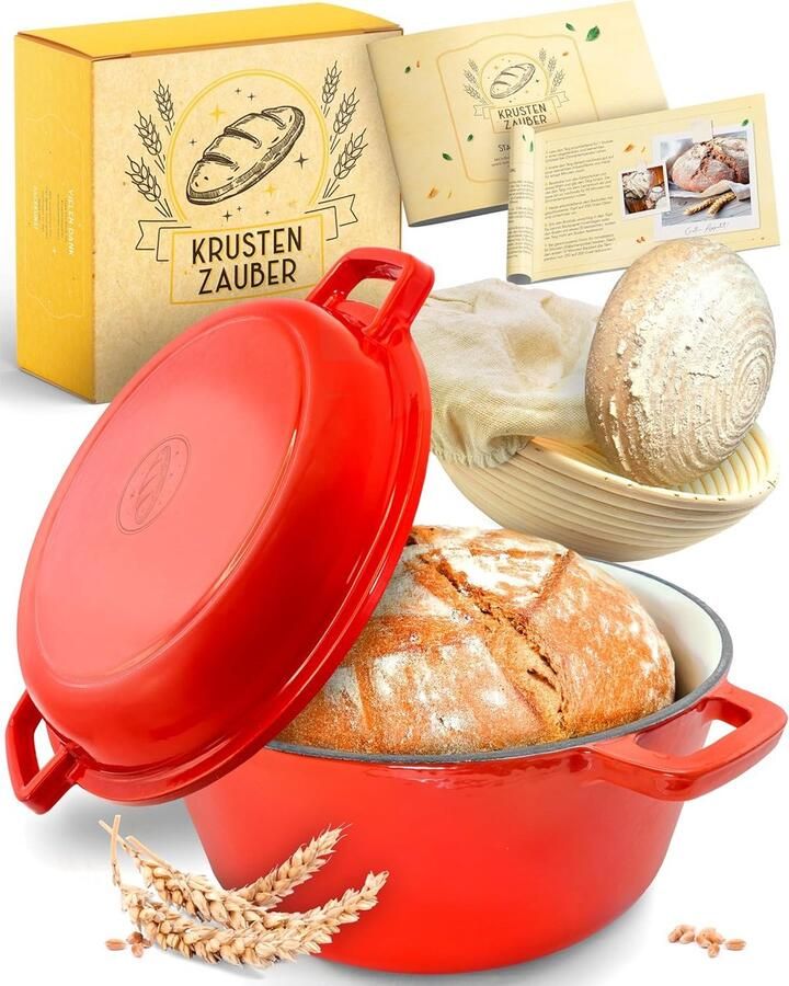 Gietijzeren pan Broodbakvorm Brood bakken Met gaarmand 26 cm Bruin