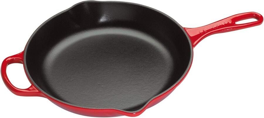 Gietijzeren Pan Casserole Koekenpan Koken Bakken Gelijkmatige Warmte 23 cm Rood