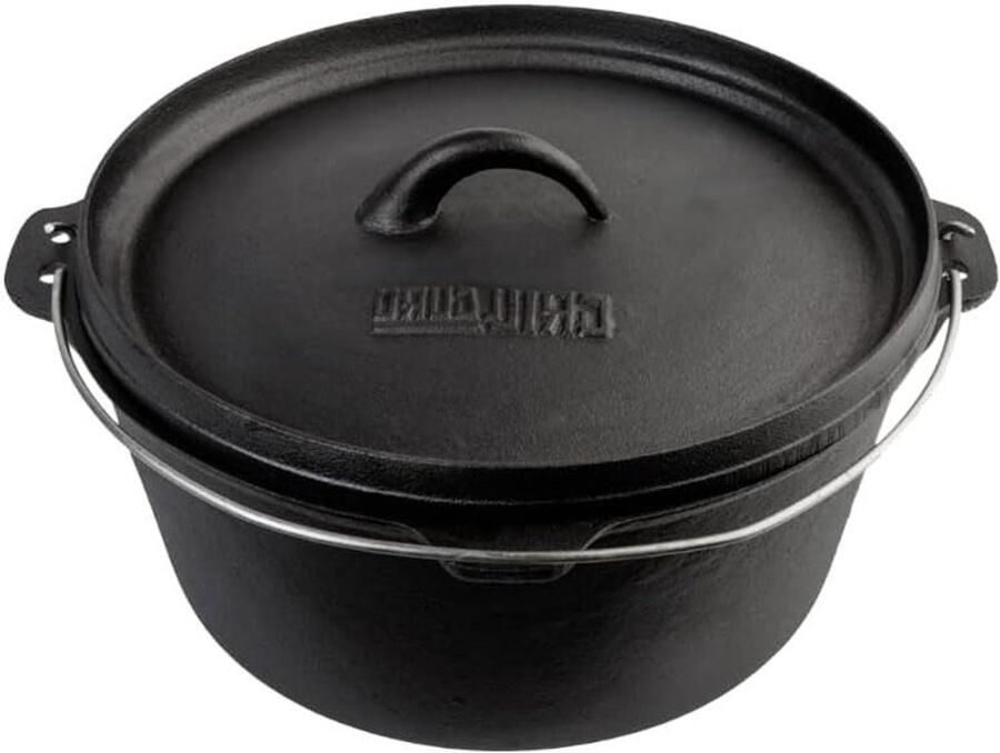 Gietijzeren pan Dutch oven Stoofschotels maken Geschikt alle warmtebronnen 31 cm Zwart