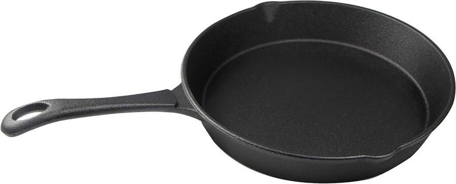 Gietijzeren Pan Grillpan Koekenpan Koken op Inductie Zelfnivellerend 41.5 cm Zwart