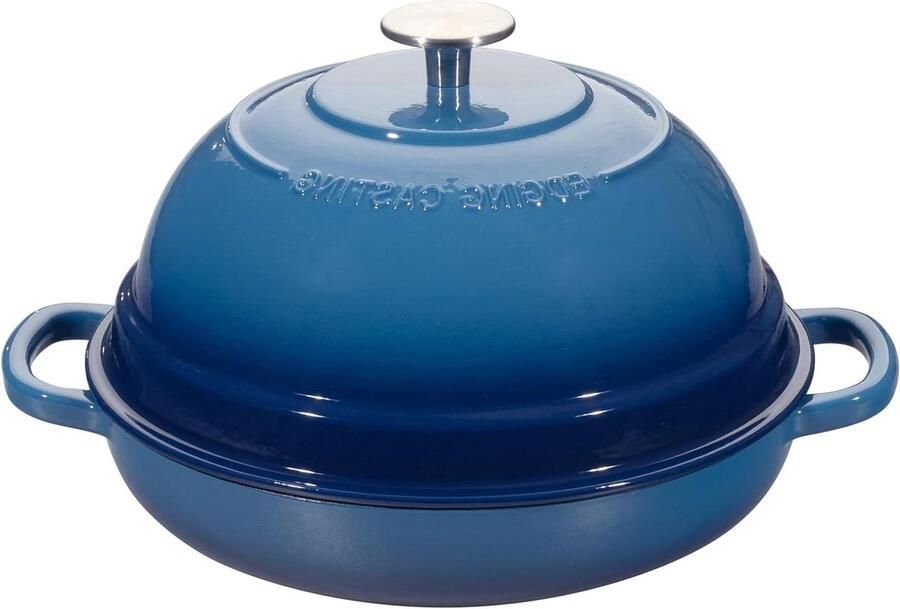 Gietijzeren Pan Hollandse Oven Brood Bakken Geëmailleerd Oppervlak 6 Liter Blauw