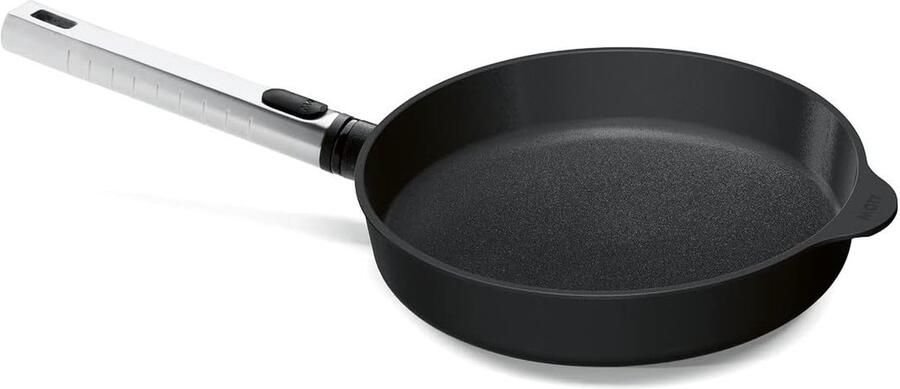 Gietijzeren Pan Koekenpan Aluminium Stoven Braden Vijflaagse Diamant XR 28 cm Grijs Zwart