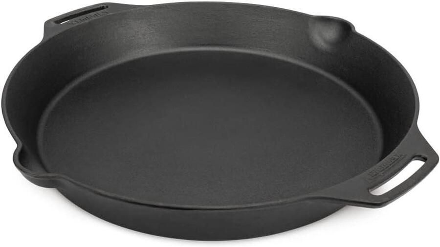 Gietijzeren Pan Koekenpan Braadpan Buiten Koken Universeel Bruikbaar 50 cm Diameter Zwart