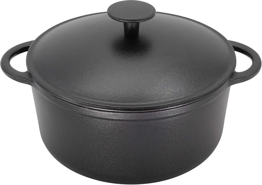 Gietijzeren Pan Koekenpan Gerechten Braden Snelle Warmteopslag 24 cm Zwart