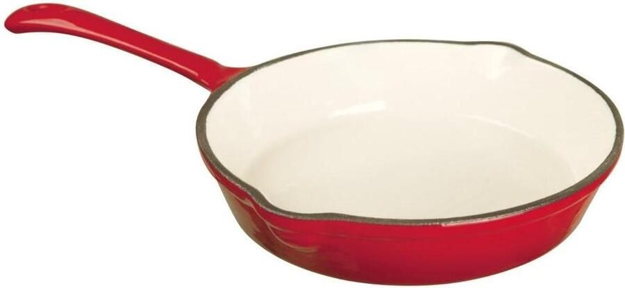 Gietijzeren Pan Koekenpan Koken Geglazuurd 25.5 cm Zwart