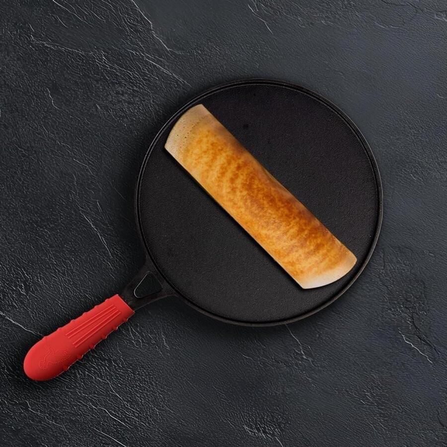 Gietijzeren Pan Koekenpan Koop Brood Bakken Natuurlijke Antiaanbaklaag 28 cm Zwart