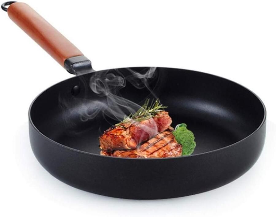 Gietijzeren Pan Koekenpan Koop Koken en Bakken Originele Smaak Behoud Diameter 26cm Zwart
