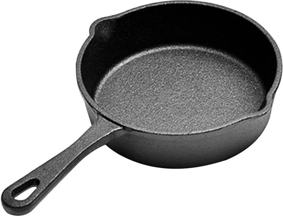 Gietijzeren Pan Koekenpan Koop Ontbijt Bakken Mini Porties 23 x 14 cm Zwart