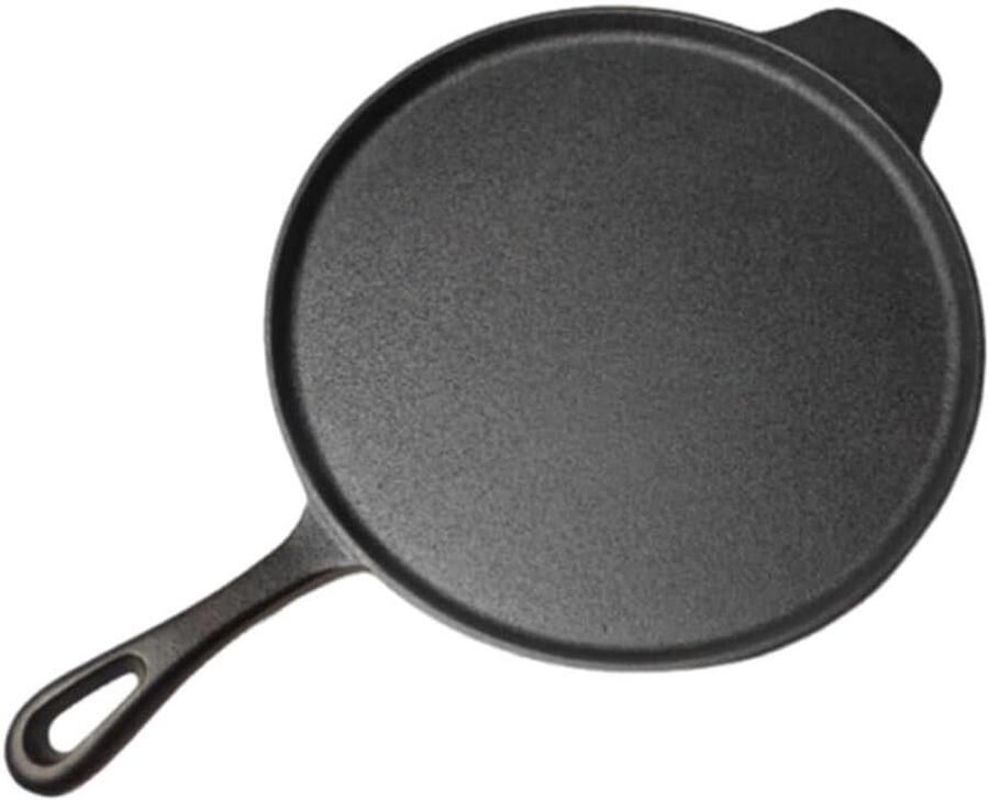 Gietijzeren Pan Koekenpan Omelet Steak Bakken Antiaanbaklaag 30 cm Zwart
