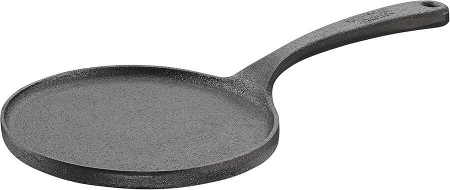 Gietijzeren Pan Koekenpan Pannenkoeken Bakken 100% Gietijzer 17 cm Zwart