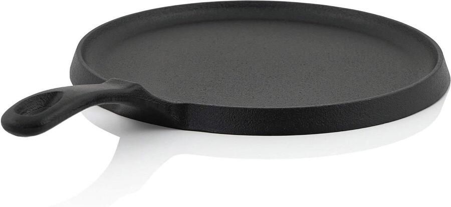 Gietijzeren Pan Koekenpan Plaat Pannenkoeken Bakken Voorgegaard Direct Gebruik Diameter 26 cm Zwart