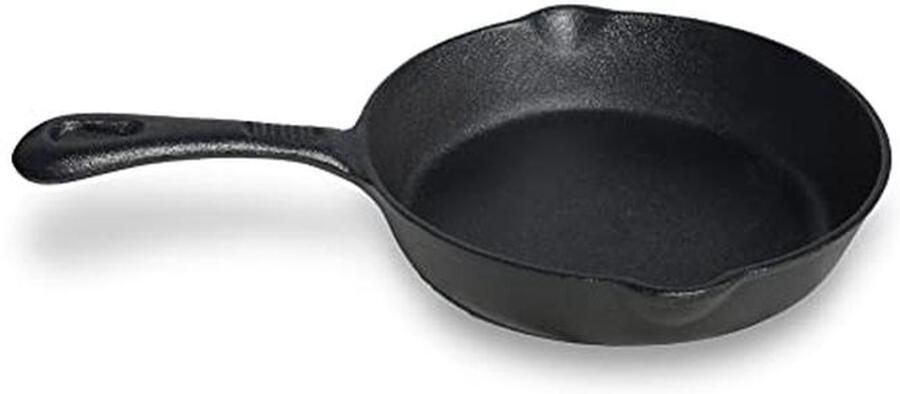Gietijzeren Pan Koekenpan Skillet Hartige Taart Bakken Ovenbestendig 28 cm Zwart