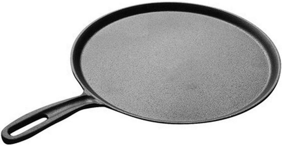 Gietijzeren Pan Koekenpan Wok Dagelijks Koken Uniforme Warmteverdeling 28 cm Zwart