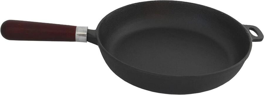 Gietijzeren Pan Koekenpan Zwart Branden en Sauteren Massief Gietijzer 20 cm Zwart