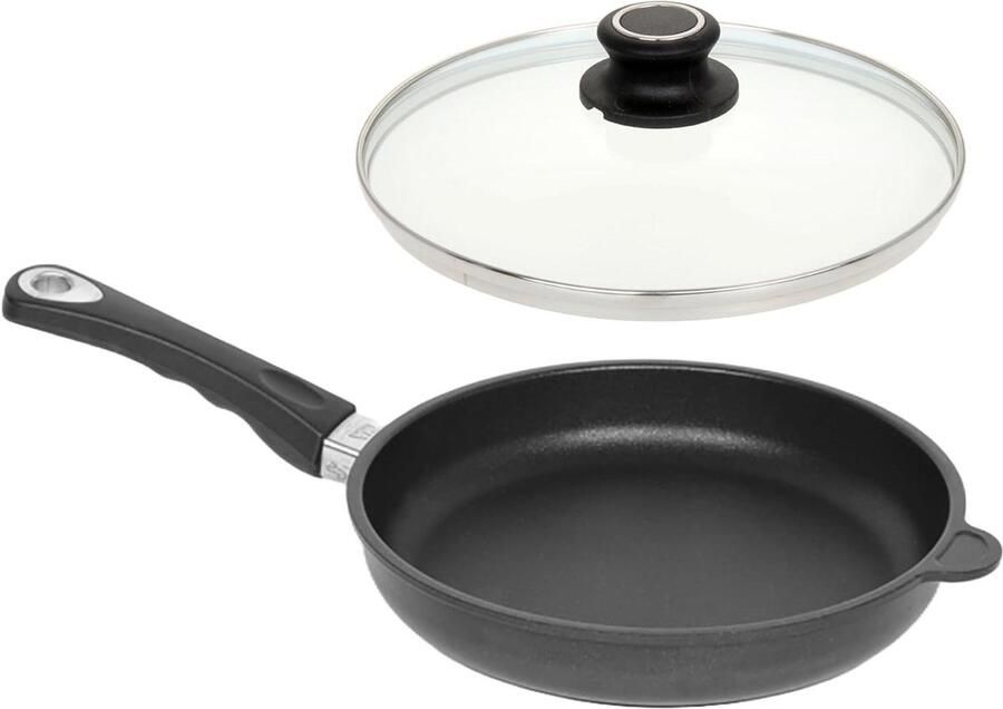 Gietijzeren Pan Kookpan Hoge Rand Koken Inductie Handgegoten Aluminium Ø 24 cm Zwart