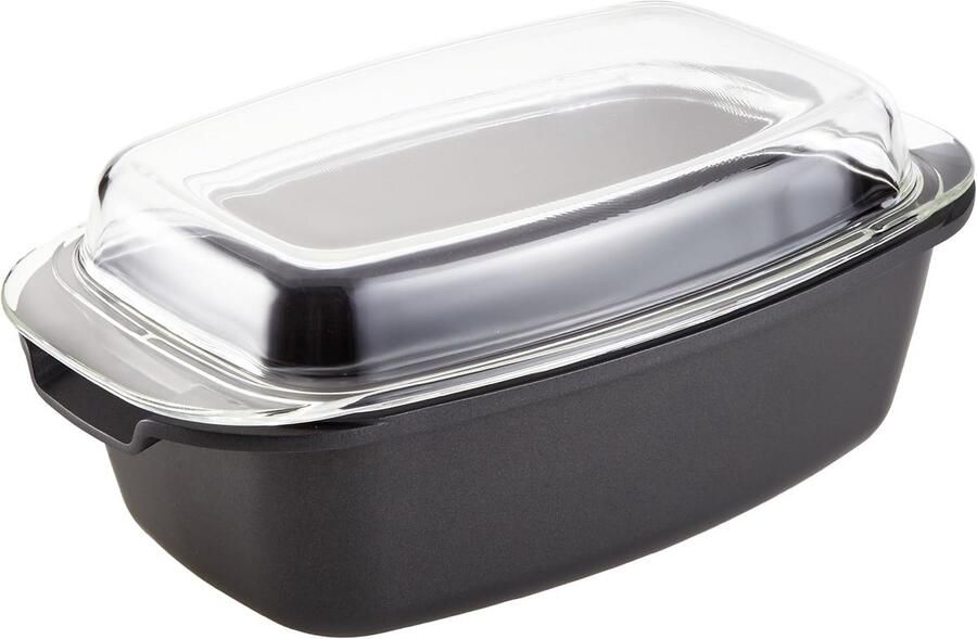 Gietijzeren Pan Kookpan met deksel Langzaam Koken Zware Kwaliteit 6 Liter Metaal Zwart