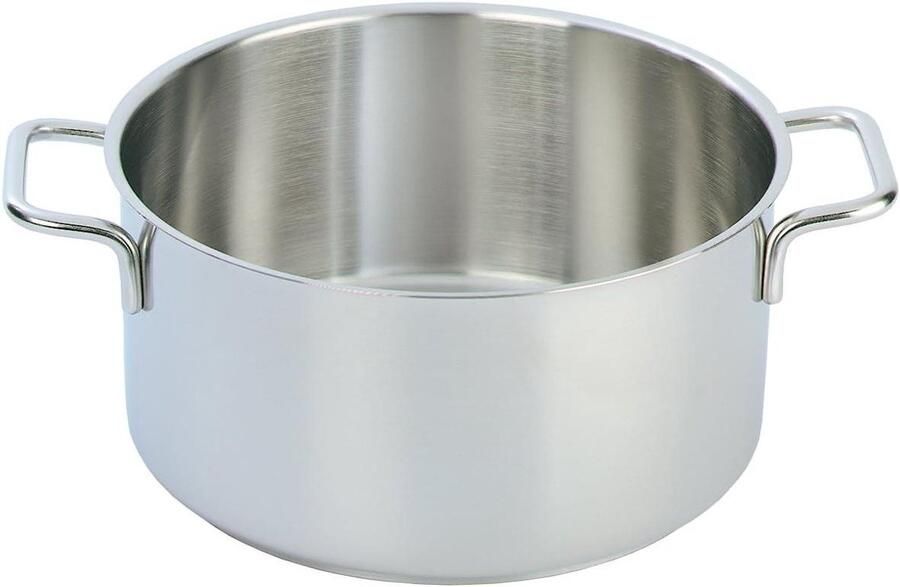 Gietijzeren pan Kookpan stoofpan Langzaam garen Inductiegeschikt 1.5 Liter Zilver