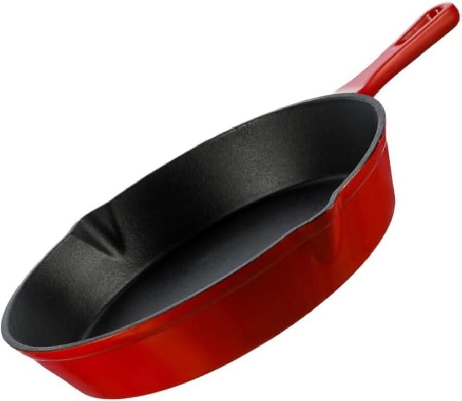 Gietijzeren pan met emaille laag Ideaal voor alle warmtebronnen 25 cm