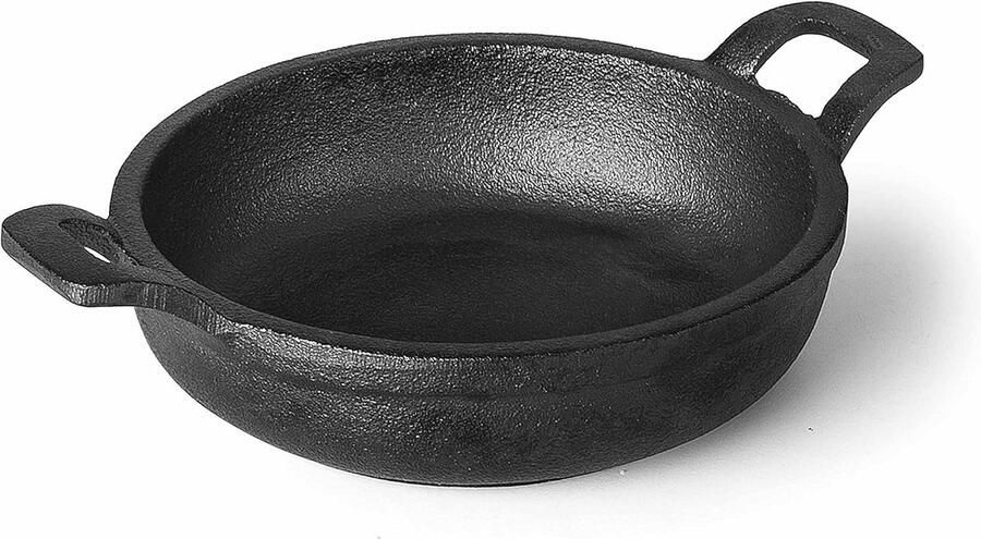 Gietijzeren Pan Kookpan Oval Koken aanbraden Europees ontwerp 15 cm diameter Zwart