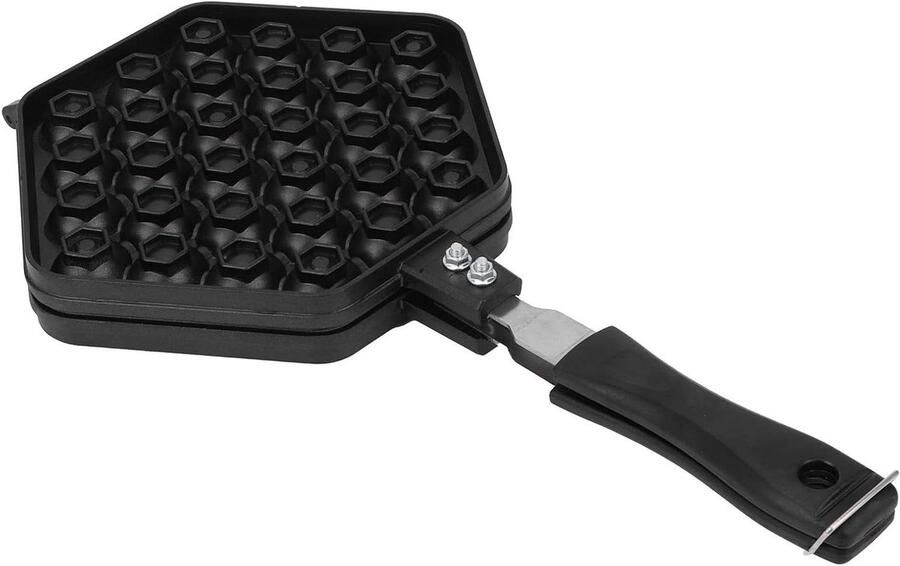 Gietijzeren Pan Mini Pannenkoeken Kleine Gebakjes Maken Antiaanbaklaag 37.5x20cm Zwart Grijs