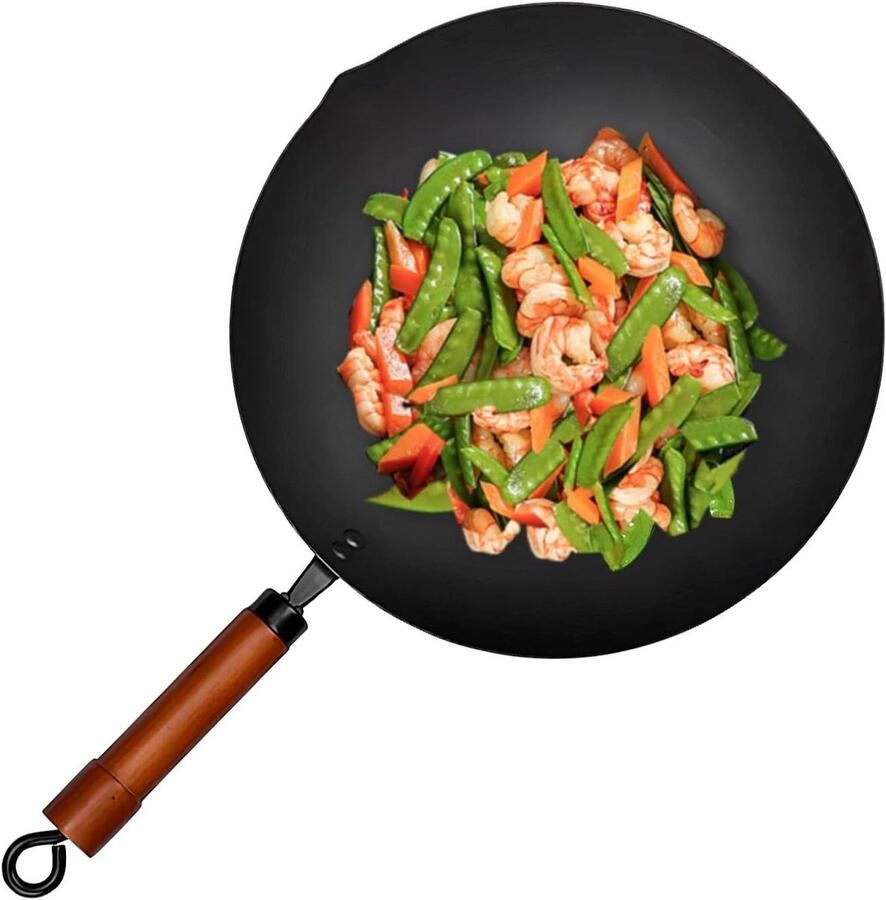 Gietijzeren Pan Onbehandeld Kookgerei Natuurlijk Koken Handgesmede Kwaliteit 53x32x15.2cm Zwart