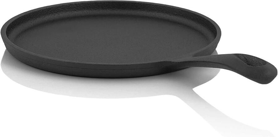 Gietijzeren pan Pannenkoekenpan Crêpepan Buiten koken Vooraf ingebrand Ø 19 cm Zwart