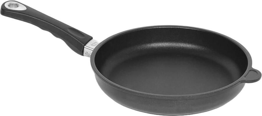 Gietijzeren pan Platte koekenpan Inductie koken Lotus titanium afwerking Ø 20cm