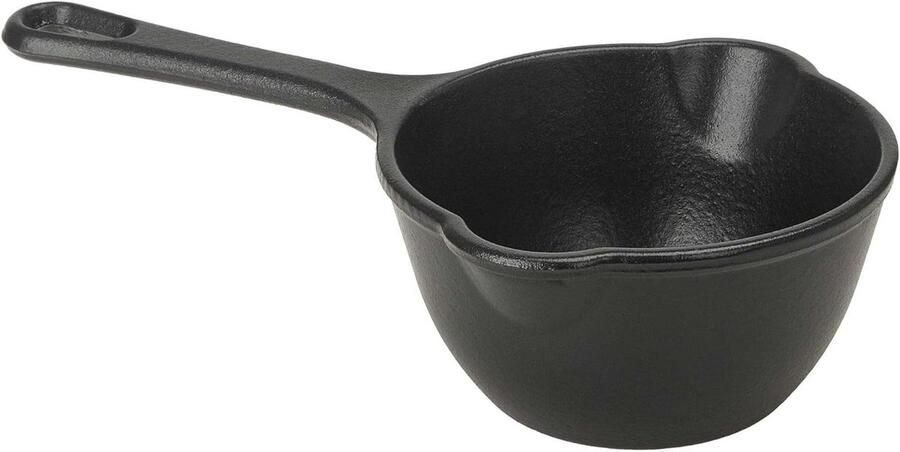Gietijzeren Pan Sauspan Emaille Sausjes Maken PTFE PFOA Vrij 14 cm Diameter Zwart