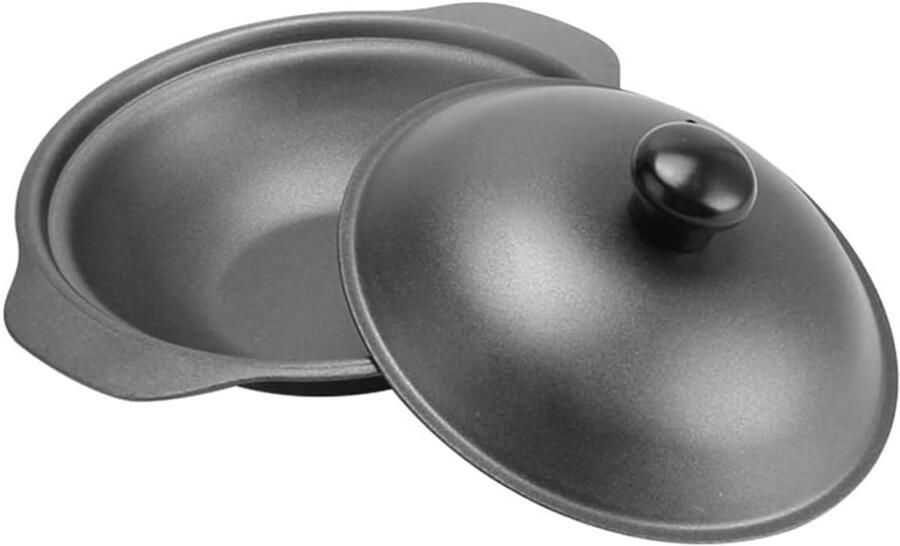 Gietijzeren Pan Stoofpan Braadpan Langzaam Garen Energiezuinig 20 cm Geel