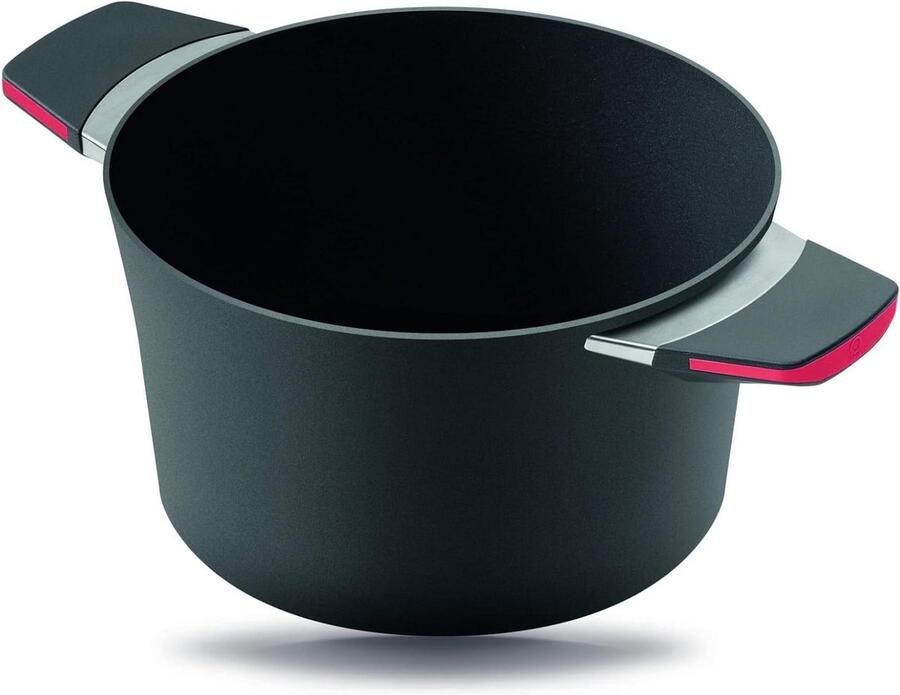 Gietijzeren Pan Stoofpan Soeppan Fat-free Koken Biotane Anti-aanbaklaag 24 cm Rood