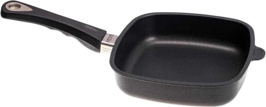Gietijzeren pan Vierkante koekenpan Koken en bakken Handgegoten aluminium 29 cm Zwart