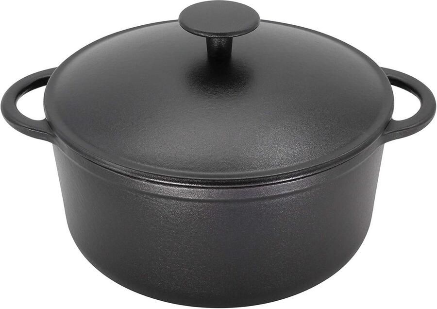 Gietijzeren pan Vleespan braadpan Aanbraden van vlees Snelle warmteopname 25 liter Zwart