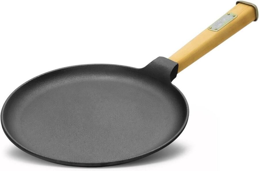 Gietijzeren Pannenkoekenpan 22 cm Ideale Crêpe- en Omletpan voor Alle Warmtebronnen