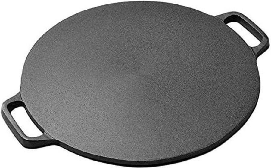 Gietijzeren Pannenkoekenpan Crêpe Pan Lekkere Pannenkoeken Bakken Gelijkmatig Verwarmd 28-37 cm Zwart