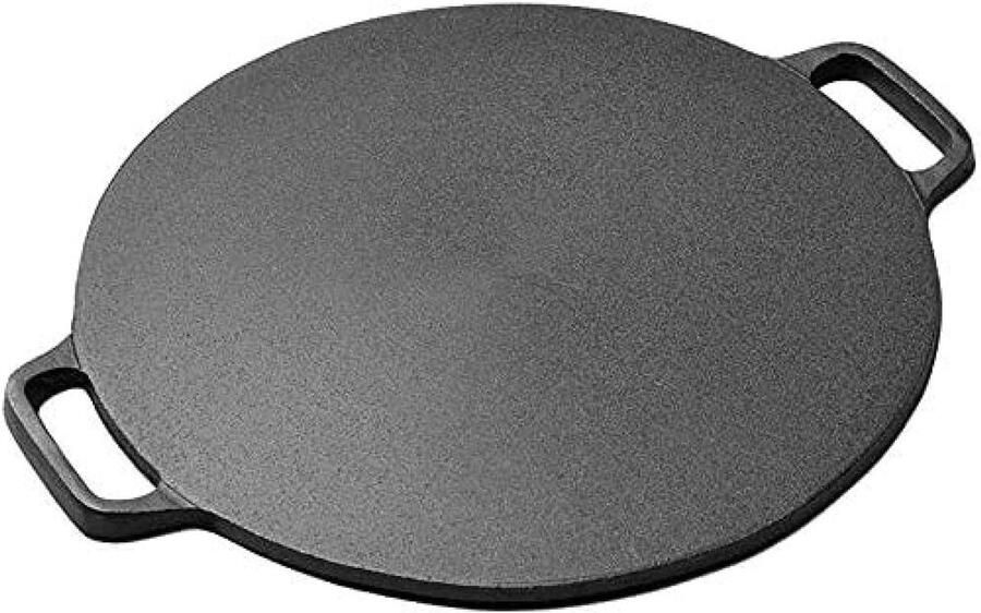 Gietijzeren Pannenkoekenpan Crêpe Pan Lekkere Pannenkoeken Bakken Gelijkmatig Verwarmd 28-37 cm Zwart