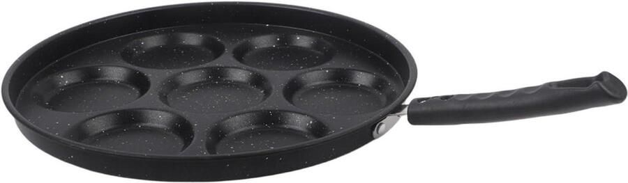 Gietijzeren Pannenkoekenpan Koekenpan 7 putten Pannenkoeken Bakken Superieure Warmtebehoud 205 cm Diameter Zwart