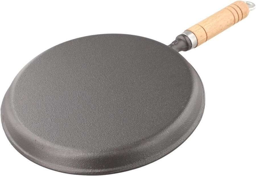 Gietijzeren Pannenkoekenpan Koekenpan Thuis Koken Gelijkmatige Hitte 20 cm Zwart