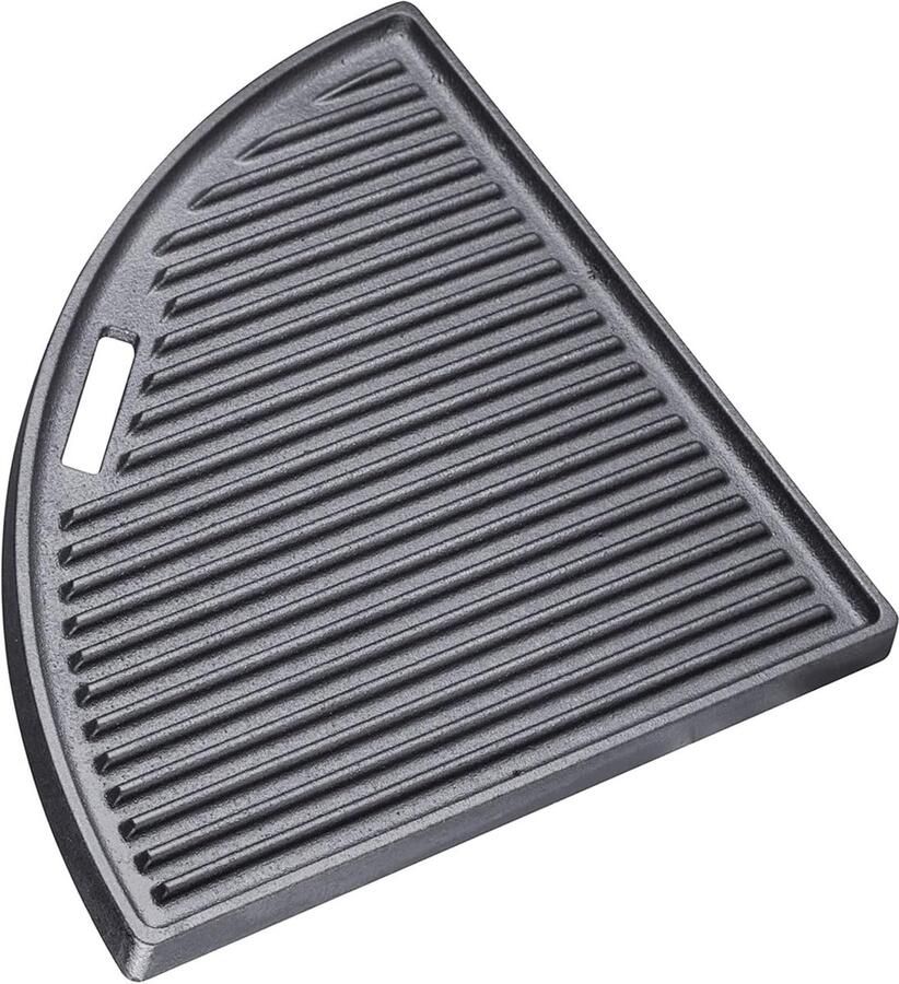 Gietijzeren Plaat Grill accessoire Buiten koken Dubbelzijdig 25 cm Zwart