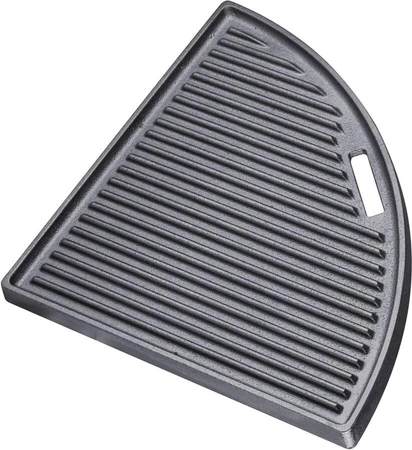 Gietijzeren Plaat Grillplaat Bakplaat Buiten Koken Dubbelzijdig Gebruik 25 cm Zwart