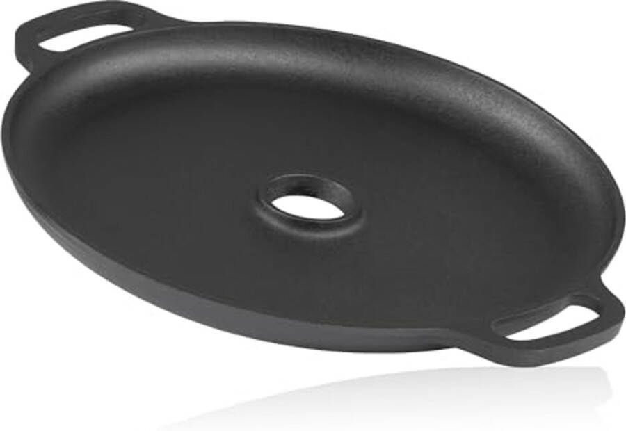 Gietijzeren Plancha Ø 34 5 cm voor Raketoven en BBQ Grillplaat Preseasoned