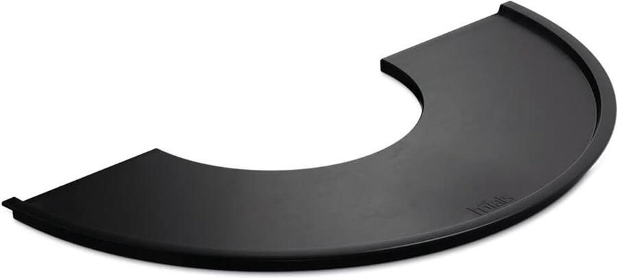 Gietijzeren Plancha Grillplaat Bakplaat Buiten Koken Geëmailleerd Anti-aanbak Halve Ring Zwart